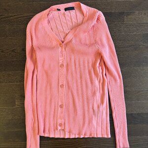 Saks Fifth Avenue COLLECTION Cotton Long-Sleeve Cardigan *Size LARGE